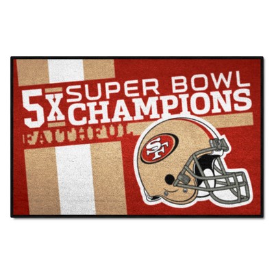 Fan Mats  LLC San Francisco 49ers Dynasty Starter Mat Accent Rug - 19in. x 30in. Red