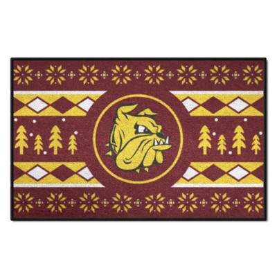 Fan Mats  LLC Minnesota-Duluth Bulldogs Holiday Sweater Starter Mat Accent Rug - 19in. x 30in. Red