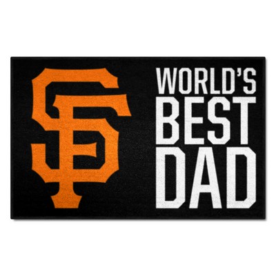 Fan Mats  LLC San Francisco Giants Starter Mat Accent Rug - 19in. x 30in. Worlds Best Dad Starter Mat Black