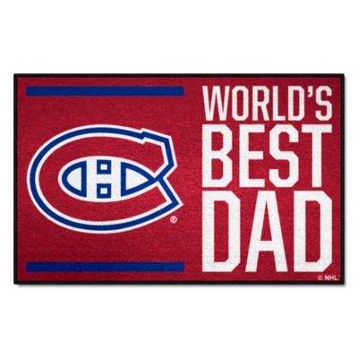 Fan Mats  LLC Montreal Canadiens Starter Mat Accent Rug - 19in. x 30in. Worlds Best Dad Starter Mat Blue