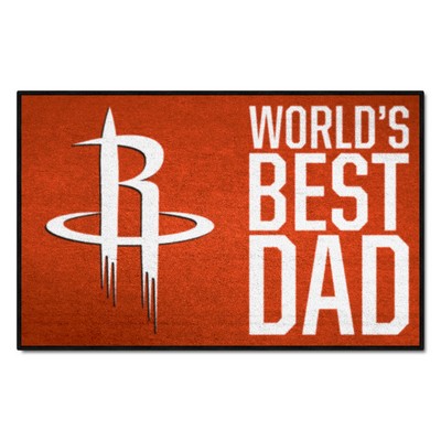Fan Mats  LLC Houston Rockets Starter Mat Accent Rug - 19in. x 30in. Worlds Best Dad Starter Mat Red