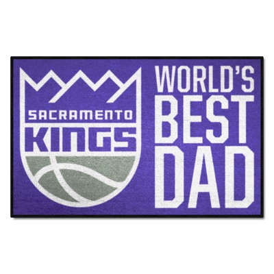 Fan Mats  LLC Sacramento Kings Starter Mat Accent Rug - 19in. x 30in. Worlds Best Dad Starter Mat Purple