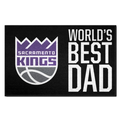 Fan Mats  LLC Sacramento Kings Starter Mat World's Best Dad Purple