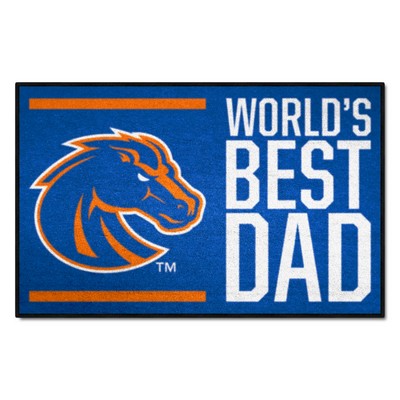 Fan Mats  LLC Boise State Broncos Starter Mat Accent Rug - 19in. x 30in. Worlds Best Dad Starter Mat Blue