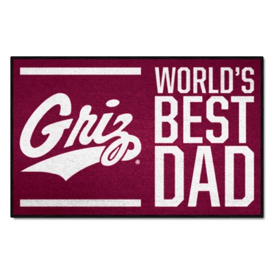 Fan Mats  LLC Montana Grizzlies Starter Mat Accent Rug - 19in. x 30in. Worlds Best Dad Starter Mat Maroon