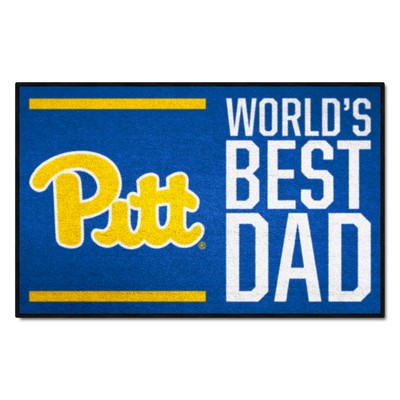 Fan Mats  LLC Pitt Panthers Starter Mat Accent Rug - 19in. x 30in. Worlds Best Dad Starter Mat Blue