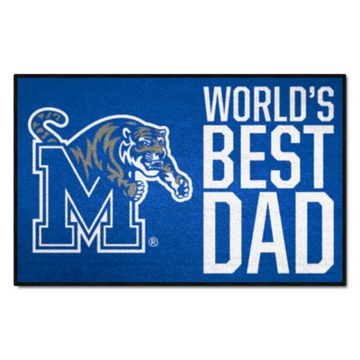 Fan Mats  LLC Memphis Tigers Starter Mat Accent Rug - 19in. x 30in. Worlds Best Dad Starter Mat Blue