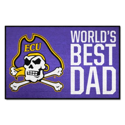 Fan Mats  LLC East Carolina Pirates Starter Mat Accent Rug - 19in. x 30in. Worlds Best Dad Starter Mat Purple