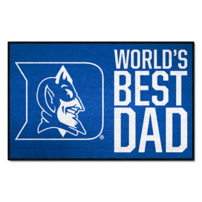 Fan Mats  LLC Duke Blue Devils Starter Mat Accent Rug - 19in. x 30in. Worlds Best Dad Starter Mat Blue