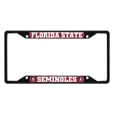 Fan Mats  LLC Florida State Seminoles License Plate Frame Black Garnet