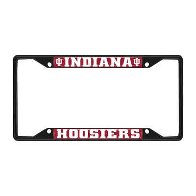 Fan Mats  LLC Indiana Hooisers License Plate Frame Black Crimson