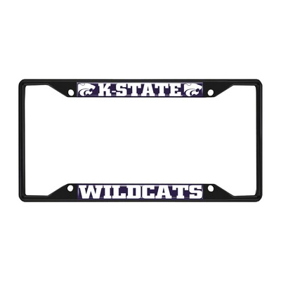 Fan Mats  LLC Kansas State Wildcats License Plate Frame Black Purple