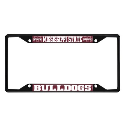 Fan Mats  LLC Mississippi State Bulldogs License Plate Frame Black Maroon