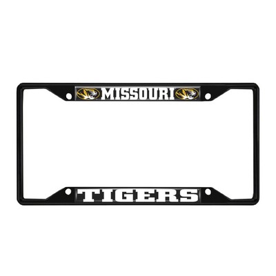 Fan Mats  LLC Missouri Tigers Metal License Plate Frame Black Finish Black