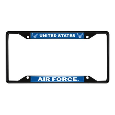 Fan Mats  LLC U.S. Air Force n/a License Plate Frame Black Blue