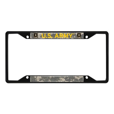 Fan Mats  LLC U.S. Army Metal License Plate Frame Black Finish 