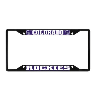 Fan Mats  LLC Colorado Rockies License Plate Frame Black Purple