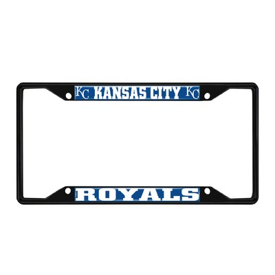 Fan Mats  LLC Kansas City Royals License Plate Frame Black Blue