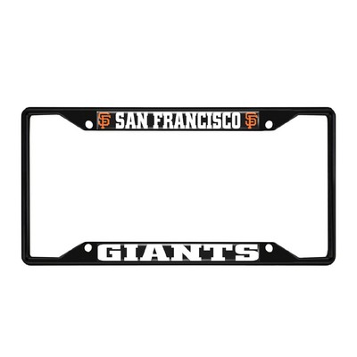 Fan Mats  LLC San Francisco Giants Metal License Plate Frame Black Finish Black