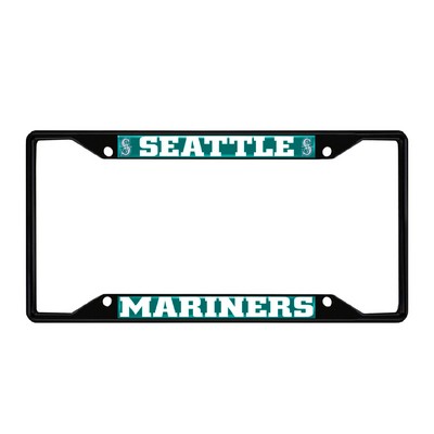 Fan Mats  LLC Seattle Mariners License Plate Frame Black Teal