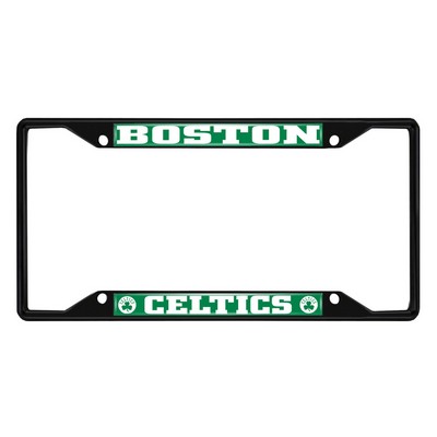 Fan Mats  LLC Boston Celtics License Plate Frame Black Chrome