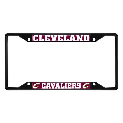 Fan Mats  LLC Cleveland Cavaliers Metal License Plate Frame Black Finish Chrome