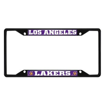 Fan Mats  LLC Los Angeles Lakers License Plate Frame Black Chrome