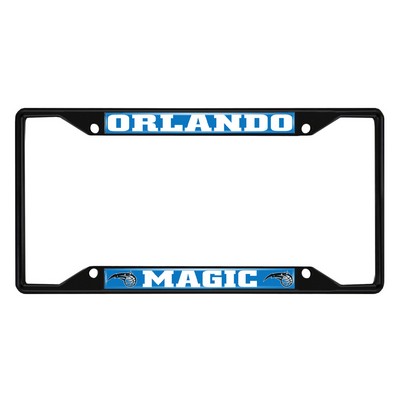 Fan Mats  LLC Orlando Magic License Plate Frame Black Chrome