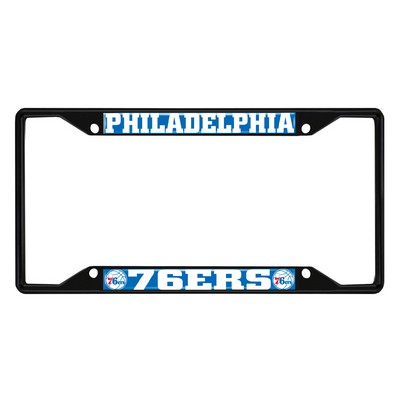 Fan Mats  LLC Philadelphia 76ers License Plate Frame Black Blue