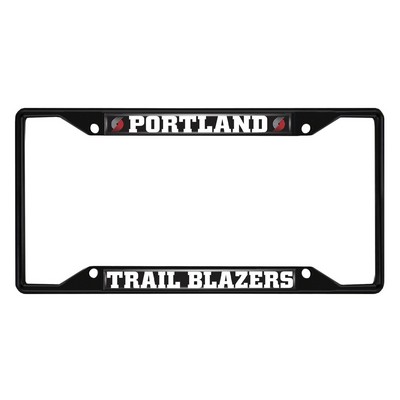 Fan Mats  LLC Portland Trail Blazers License Plate Frame Black Chrome