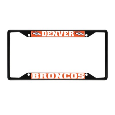 Fan Mats  LLC Denver Broncos License Plate Frame Black Orange