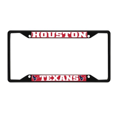 Fan Mats  LLC Houston Texans License Plate Frame Black Red
