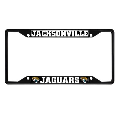 Fan Mats  LLC Jacksonville Jaguars License Plate Frame Black Black