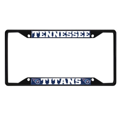 Fan Mats  LLC Tennessee Titans Metal License Plate Frame Black Finish Blue