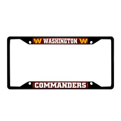 Fan Mats  LLC Washington Commanders License Plate Frame Black Black