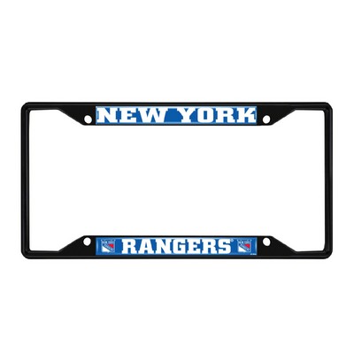 Fan Mats  LLC New York Rangers License Plate Frame Black Blue