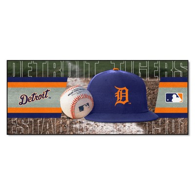 Fan Mats  LLC Detroit Tigers Baseball Runner Rug - 30in. x 72in. Navy
