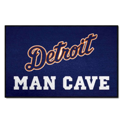Fan Mats  LLC Detroit Tigers Starter Mat Man Cave Navy