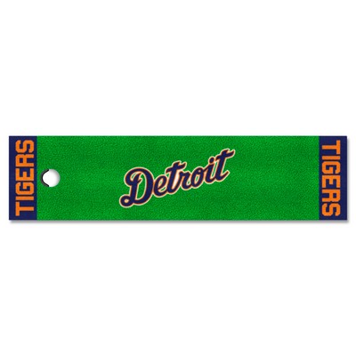 Fan Mats  LLC Detroit Tigers Putting Green Mat - 1.5ft. x 6ft. Green