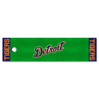 Fan Mats  LLC Detroit Tigers Putting Green Mat Green