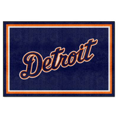 Fan Mats  LLC Detroit Tigers 5x8 Rug Navy