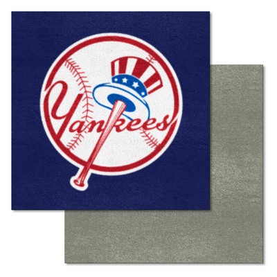 Fan Mats  LLC New York Yankees Team Carpet Tiles - 45 Sq Ft. Navy