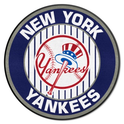 Fan Mats  LLC New York Yankees Roundel Rug - 27in. Diameter Navy