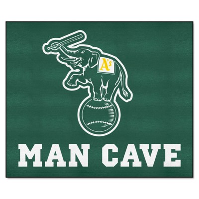 Fan Mats  LLC Oakland Athletics Man Cave Tailgater Rug - 5ft. x 6ft. Green