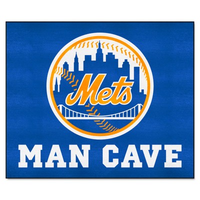 Fan Mats  LLC New York Mets Man Cave Tailgater Rug - 5ft. x 6ft. Blue