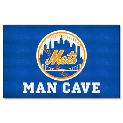 Fan Mats  LLC New York Mets Man Cave Ulti-Mat Rug - 5ft. x 8ft. Blue