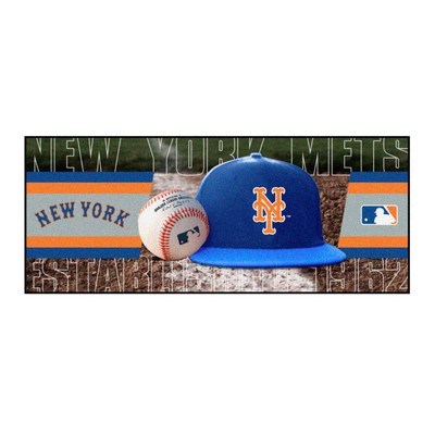 Fan Mats  LLC New York Mets Baseball Runner Rug - 30in. x 72in. Blue