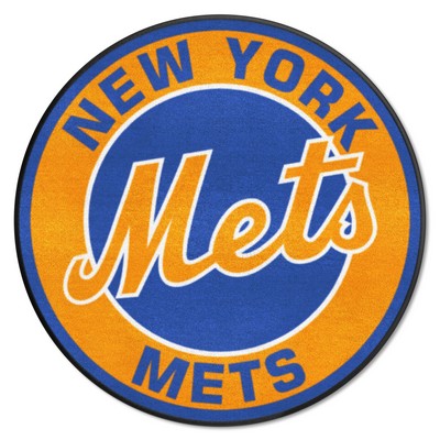 Fan Mats  LLC New York Mets Roundel Rug - 27in. Diameter Blue