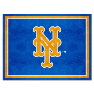 Fan Mats  LLC New York Mets 8x10 Rug Blue