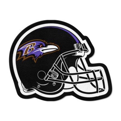 Fan Mats  LLC Baltimore Ravens Mascot Helmet Rug Black